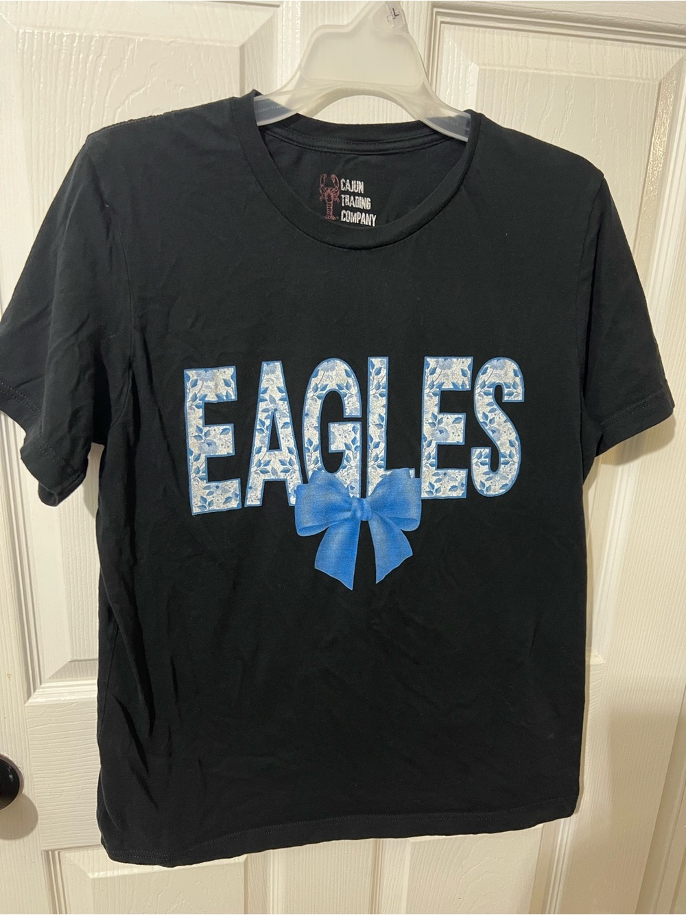 EAGLES Graphic Tee with Blue Bow